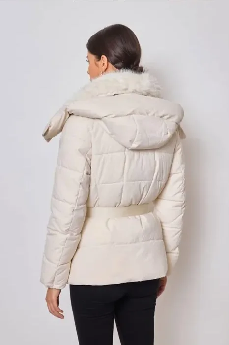 Hooded Belted Puffer